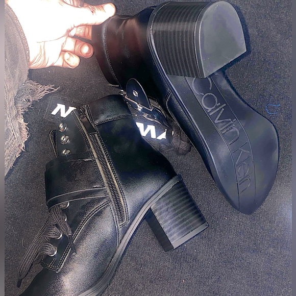 Calvin Klein Black Boots - “Pahi Cow Silk” - Picture 3 of 3